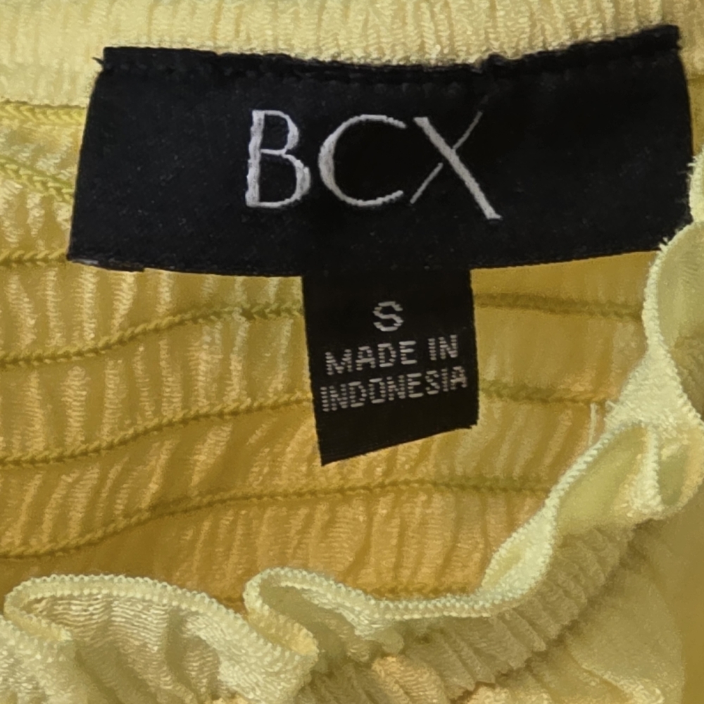 BCX Light Yellow Ruffled Blouse - Picture 2 of 4